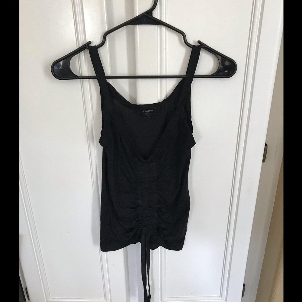 All Saints cropped touched tank top